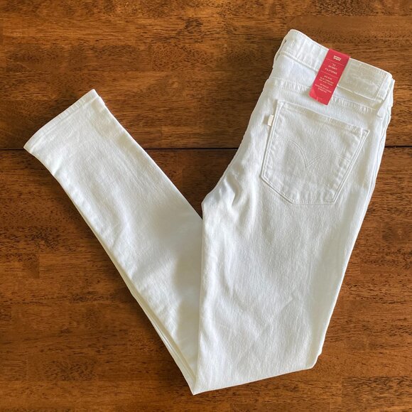 Levi's 711 Skinny White Mid Rise Jeans Sz 30/32 NWT - Picture 2 of 14
